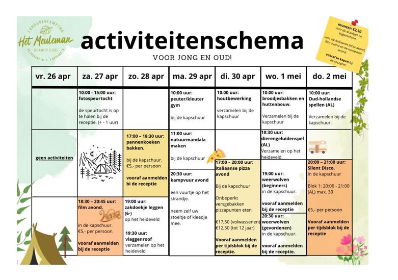 activiteiten voor jong en oud in de meivakantie 2024