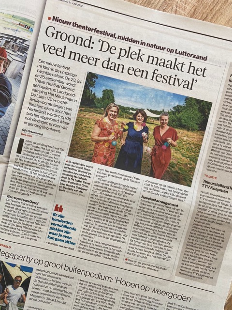 In de krant; Theater Festival Groond