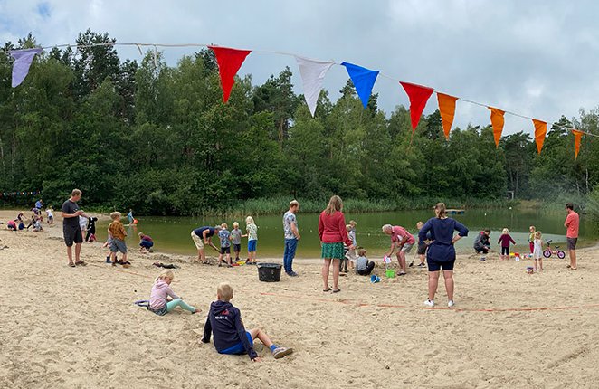 Zandkastelenwedstrijd op Landgoedcamping Het Meuleman