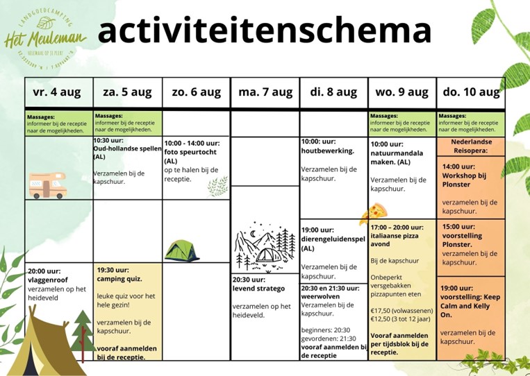 Activiteitenoverzicht