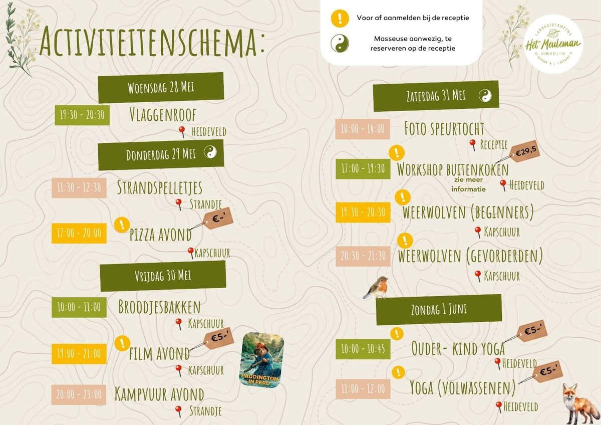 Activiteiten Hemelvaart 2025