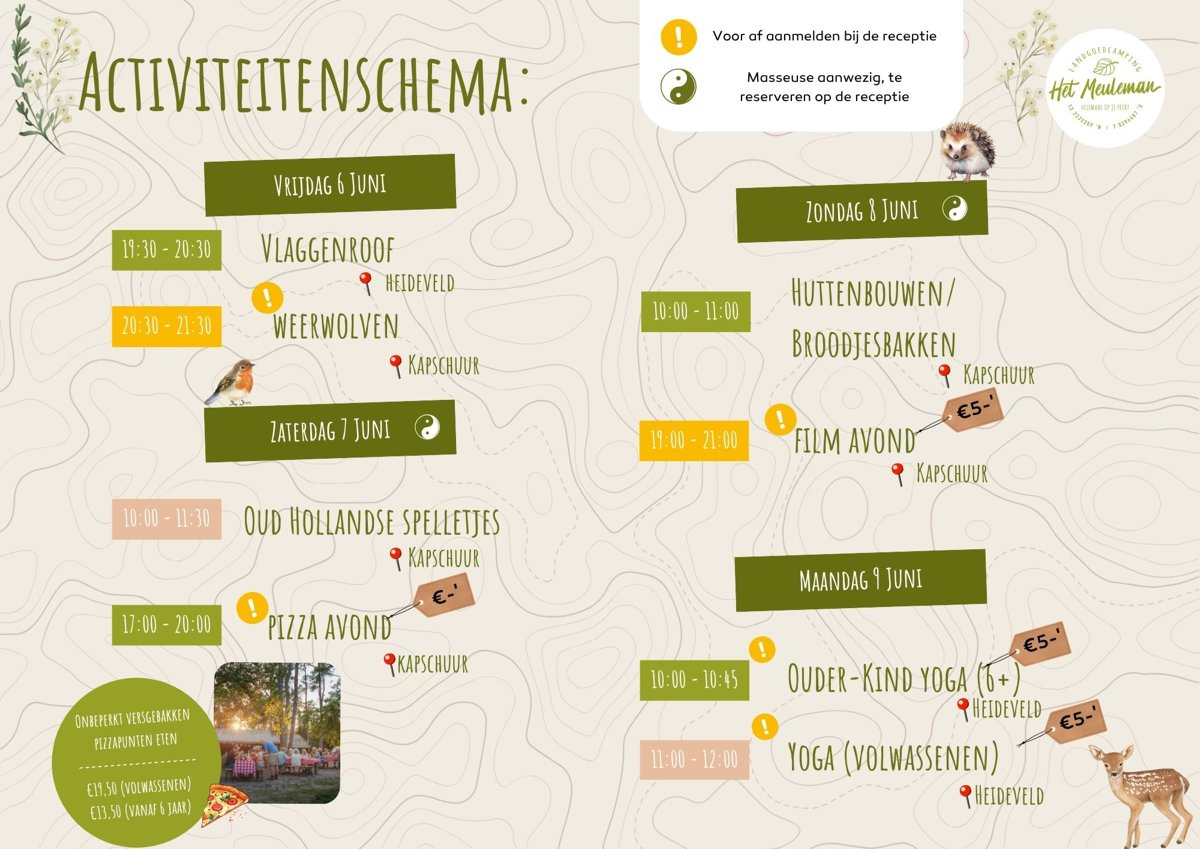 Activiteiten Pinksteren 2025